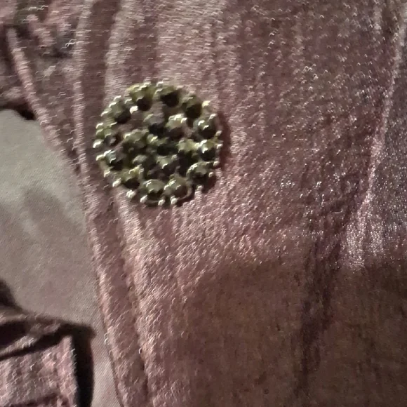 R&M Richards Deep Purple Ruffled Blazer - Picture 4 of 5